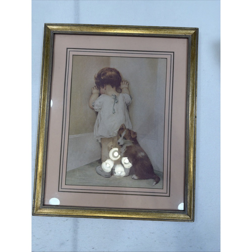 Bessie Pease Gutmann Wood Framed Print In Disgrace (House Of Lloyd On Back )